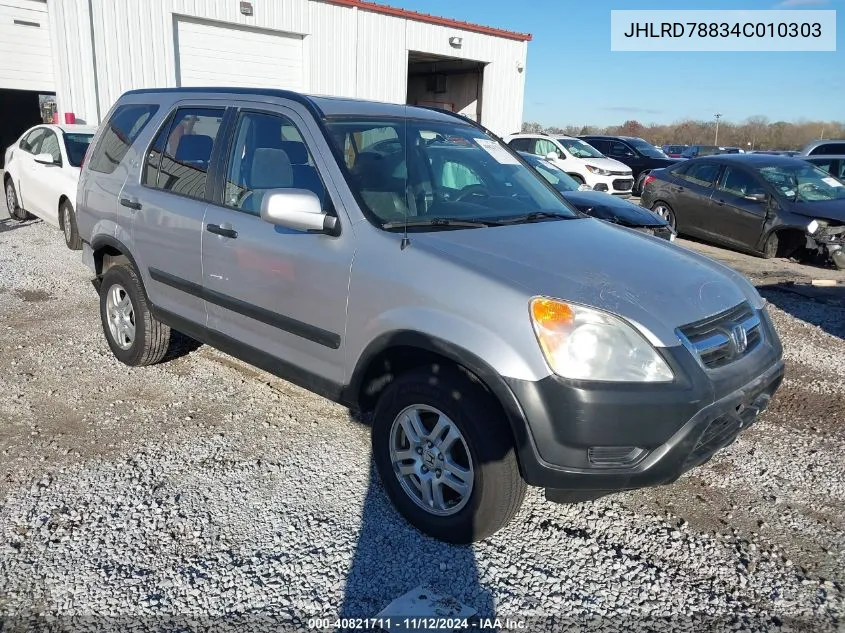 2004 Honda Cr-V Ex VIN: JHLRD78834C010303 Lot: 40821711