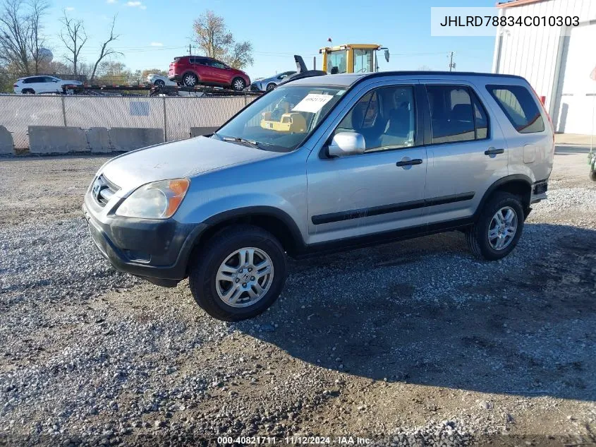 2004 Honda Cr-V Ex VIN: JHLRD78834C010303 Lot: 40821711