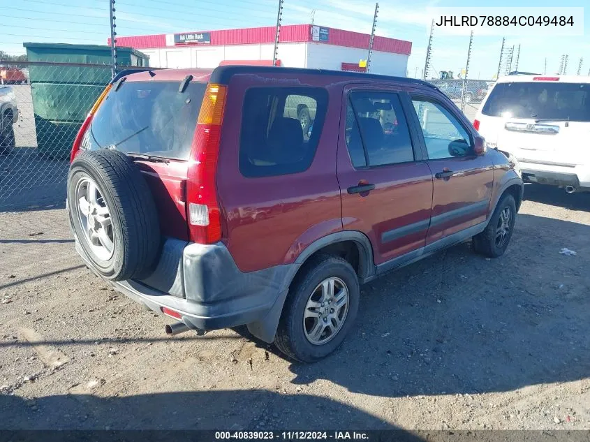 2004 Honda Cr-V Ex VIN: JHLRD78884C049484 Lot: 40839023