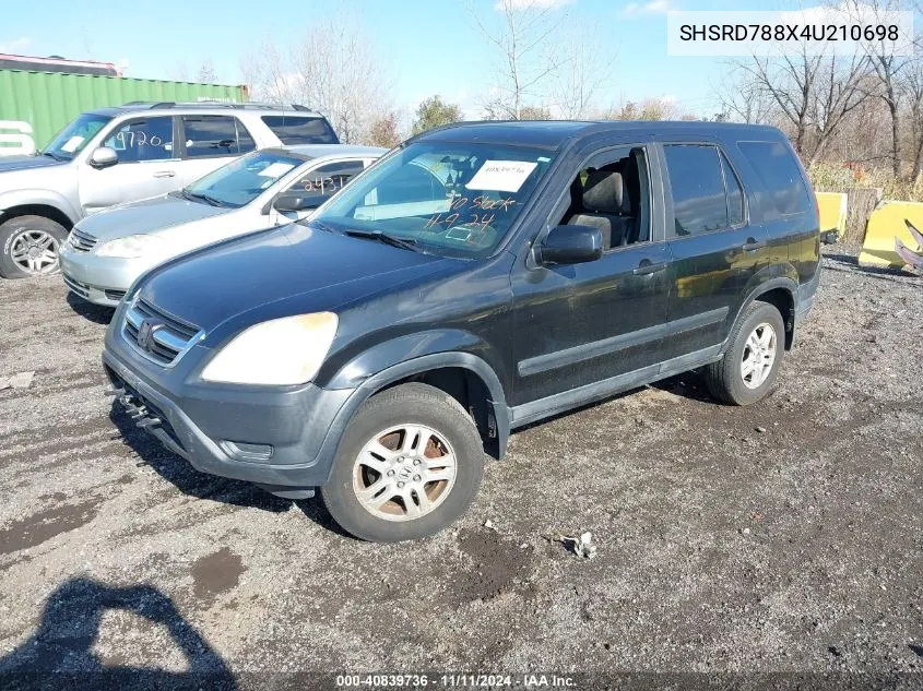 2004 Honda Cr-V Ex VIN: SHSRD788X4U210698 Lot: 40839736