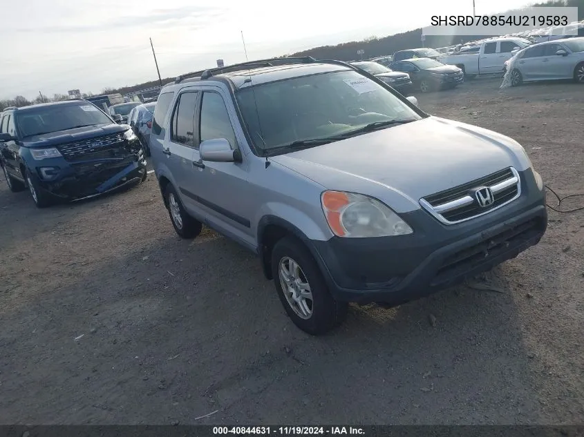 2004 Honda Cr-V Ex VIN: SHSRD78854U219583 Lot: 40844631