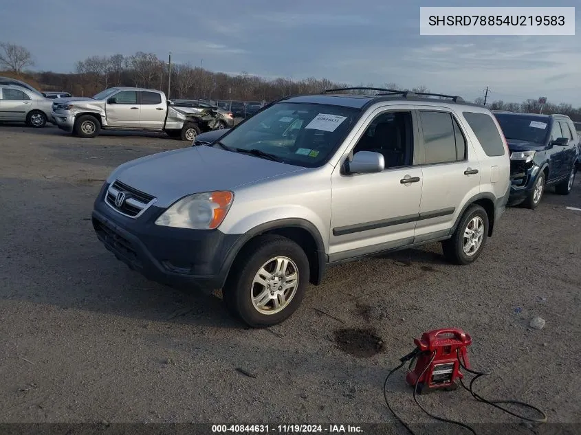 2004 Honda Cr-V Ex VIN: SHSRD78854U219583 Lot: 40844631