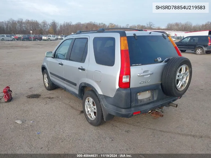 2004 Honda Cr-V Ex VIN: SHSRD78854U219583 Lot: 40844631