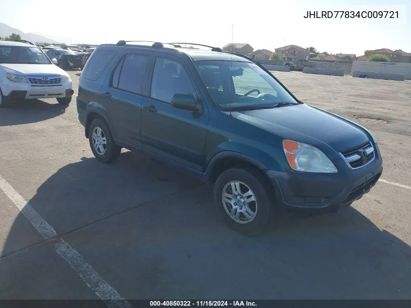 2004 Honda Cr-V Ex VIN: JHLRD77834C009721 Lot: 40850322