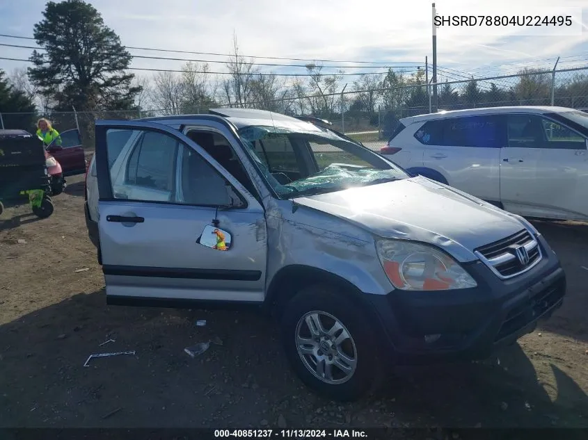 2004 Honda Cr-V Ex VIN: SHSRD78804U224495 Lot: 40851237