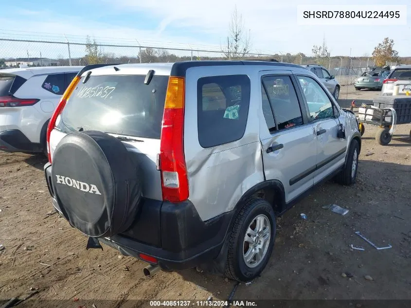 2004 Honda Cr-V Ex VIN: SHSRD78804U224495 Lot: 40851237