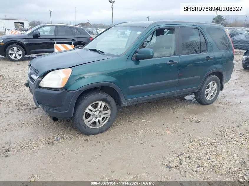 2004 Honda Cr-V Ex VIN: SHSRD78894U208327 Lot: 40875384