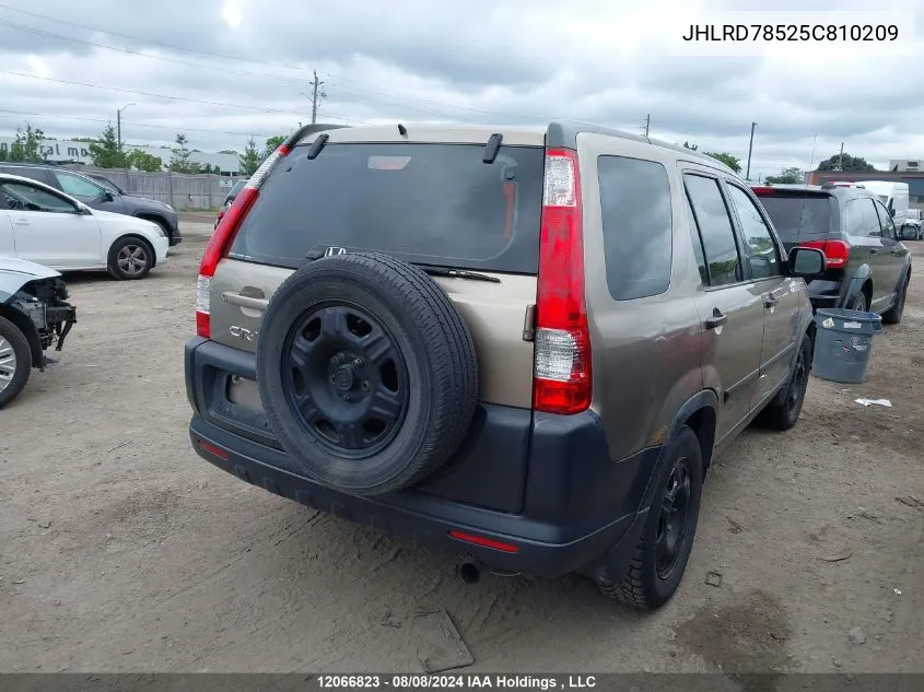 JHLRD78525C810209 2005 Honda Cr-V Lx