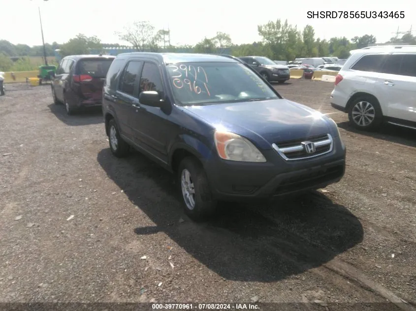 SHSRD78565U343465 2005 Honda Cr-V Lx