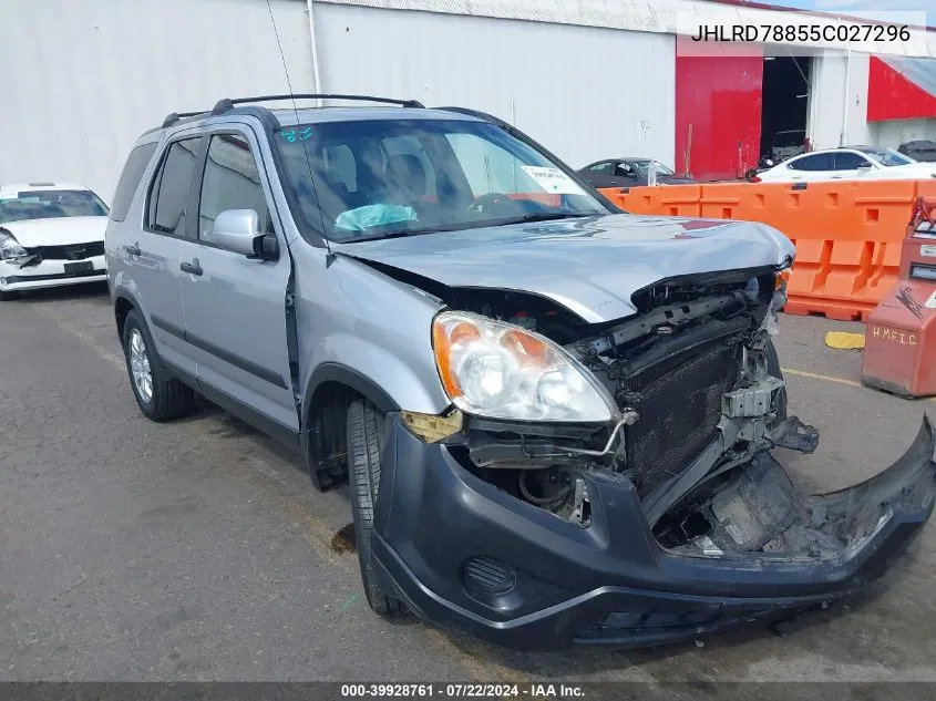 2005 Honda Cr-V Ex VIN: JHLRD78855C027296 Lot: 39928761