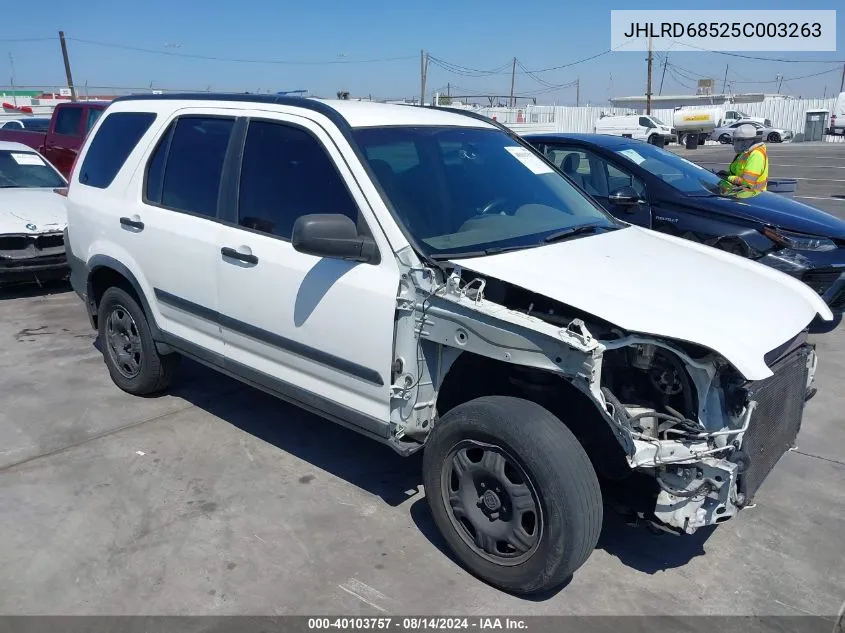 2005 Honda Cr-V Lx VIN: JHLRD68525C003263 Lot: 40103757