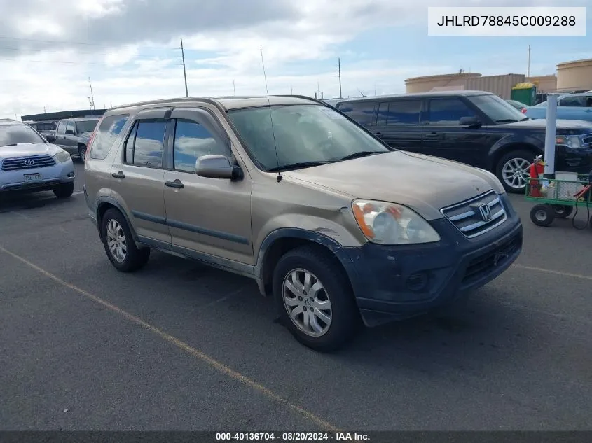 2005 Honda Cr-V Ex VIN: JHLRD78845C009288 Lot: 40136704