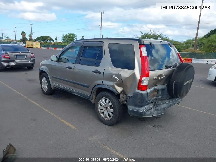 2005 Honda Cr-V Ex VIN: JHLRD78845C009288 Lot: 40136704