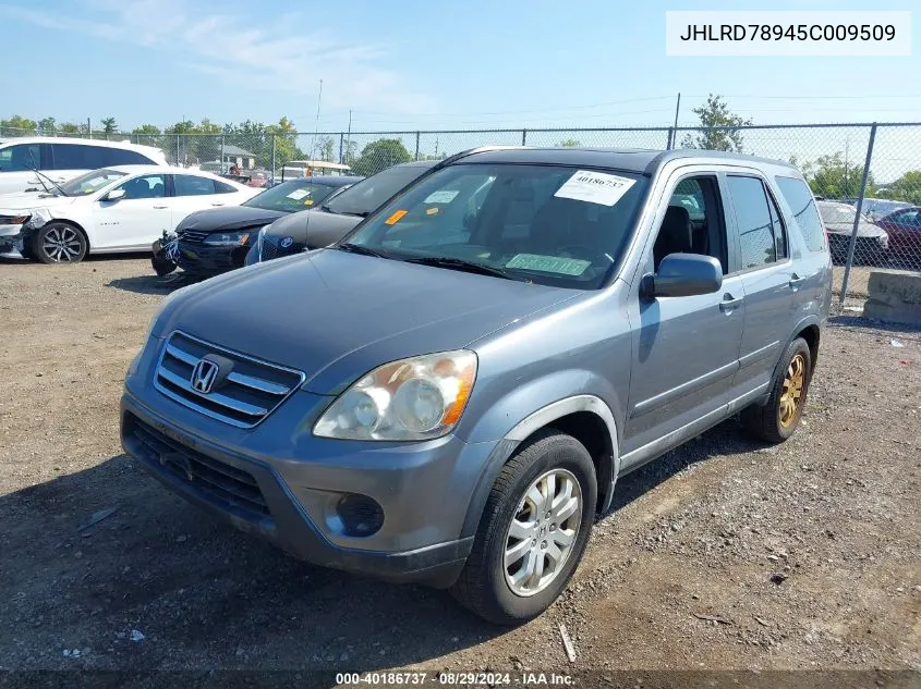 2005 Honda Cr-V Se VIN: JHLRD78945C009509 Lot: 40186737