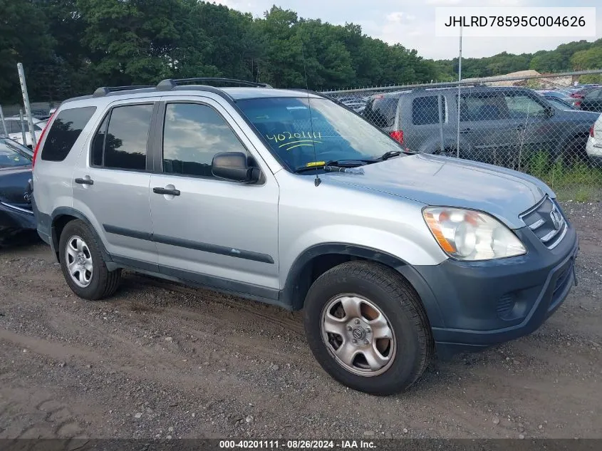 JHLRD78595C004626 2005 Honda Cr-V Lx