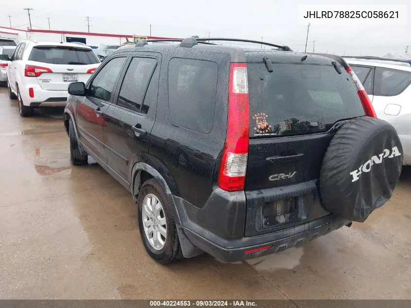 2005 Honda Cr-V Ex VIN: JHLRD78825C058621 Lot: 40224553