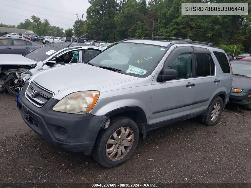 2005 Honda Cr-V Ex VIN: SHSRD78805U306440 Lot: 40237689