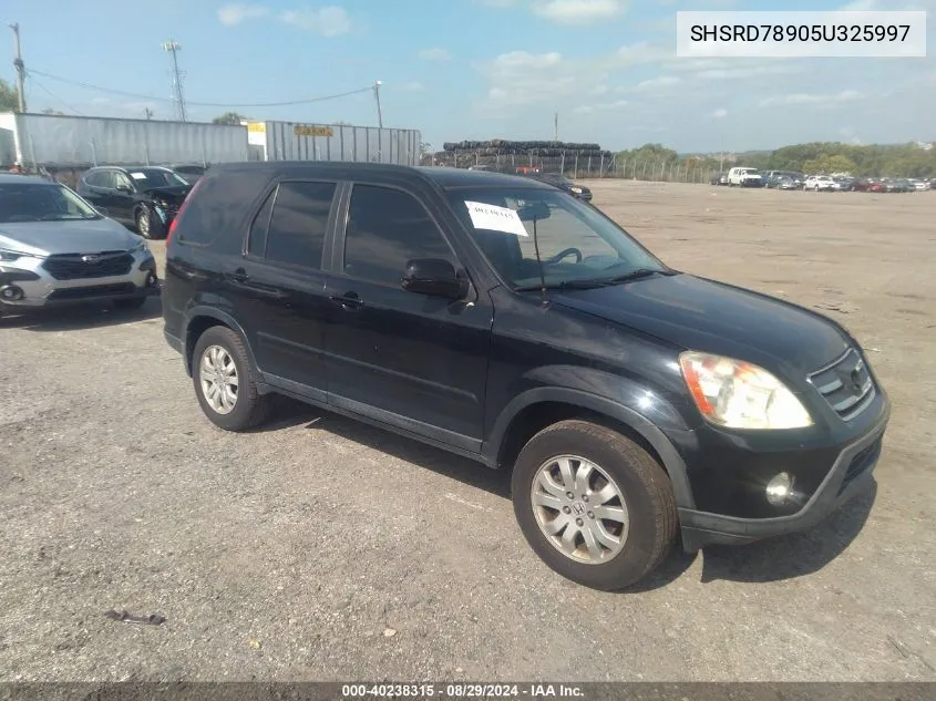 SHSRD78905U325997 2005 Honda Cr-V Se