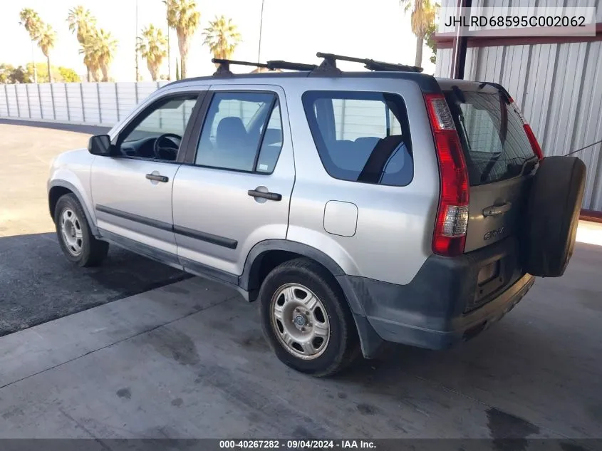 2005 Honda Cr-V Lx VIN: JHLRD68595C002062 Lot: 40267282