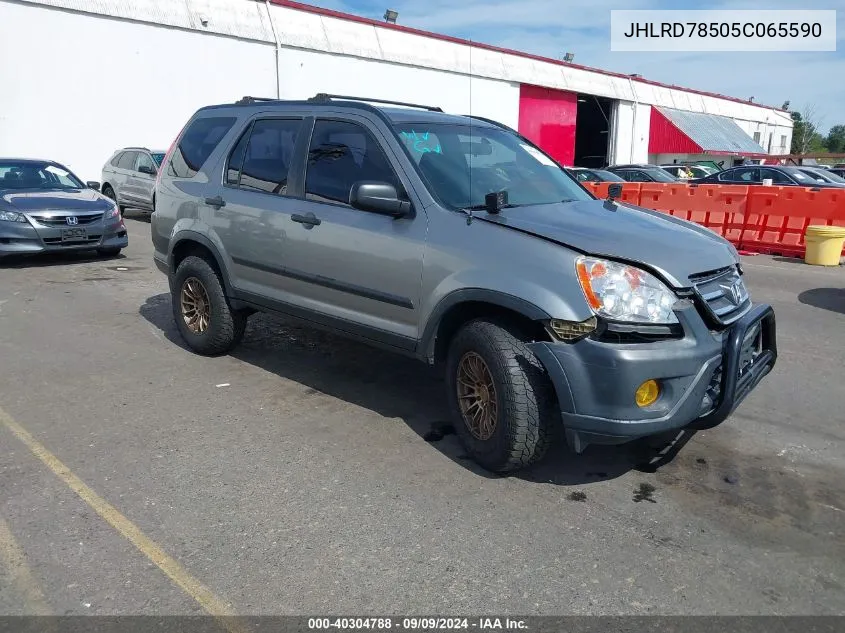 2005 Honda Cr-V Lx VIN: JHLRD78505C065590 Lot: 40304788