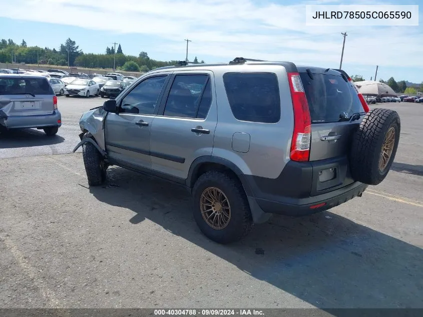 2005 Honda Cr-V Lx VIN: JHLRD78505C065590 Lot: 40304788