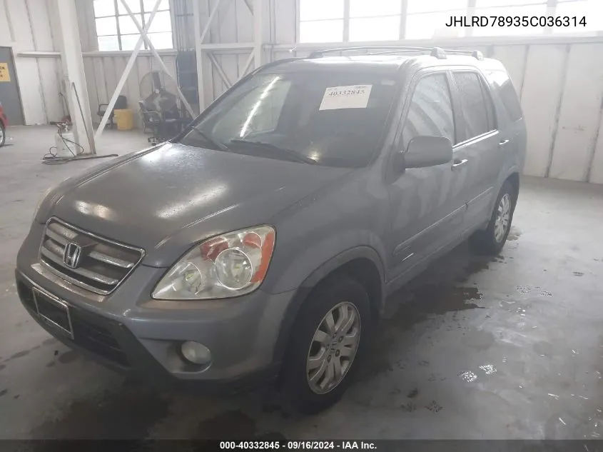 JHLRD78935C036314 2005 Honda Cr-V Se