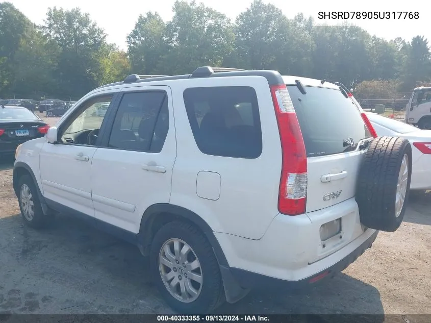 SHSRD78905U317768 2005 Honda Cr-V Se