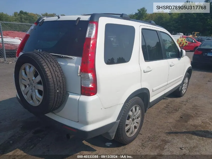 SHSRD78905U317768 2005 Honda Cr-V Se