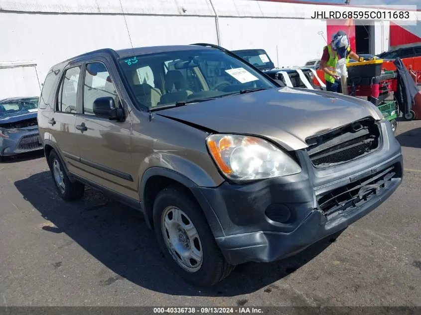 2005 Honda Cr-V Lx VIN: JHLRD68595C011683 Lot: 40336738