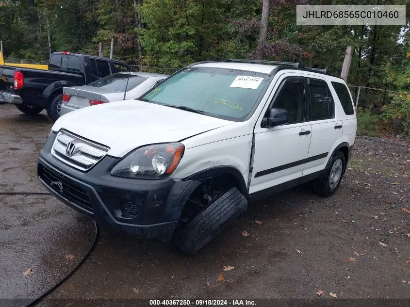 2005 Honda Cr-V Lx VIN: JHLRD68565C010460 Lot: 40367250