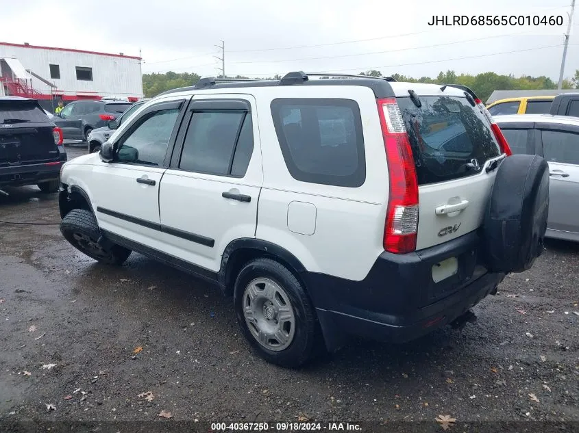 2005 Honda Cr-V Lx VIN: JHLRD68565C010460 Lot: 40367250