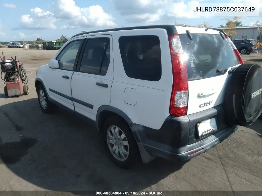 JHLRD78875C037649 2005 Honda Cr-V Ex