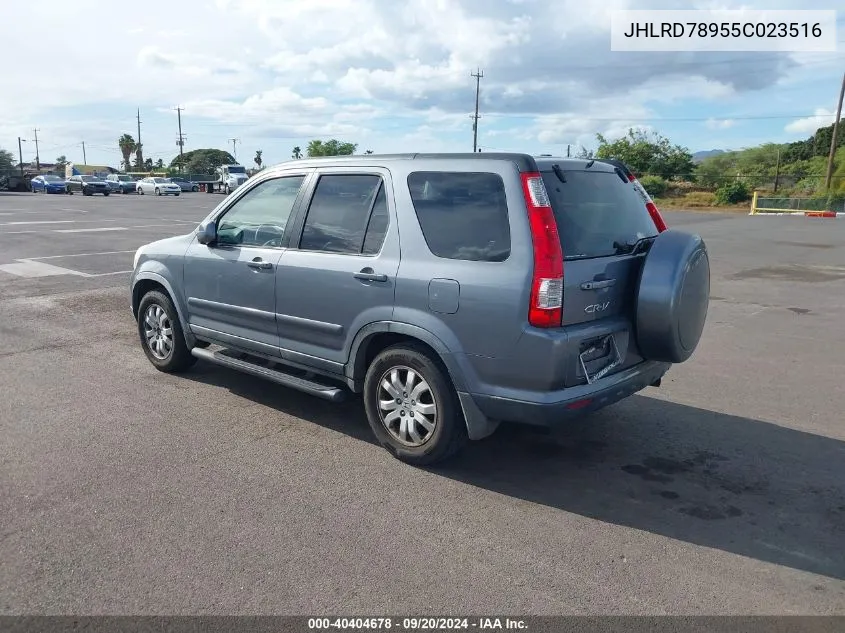 2005 Honda Cr-V Se VIN: JHLRD78955C023516 Lot: 40404678