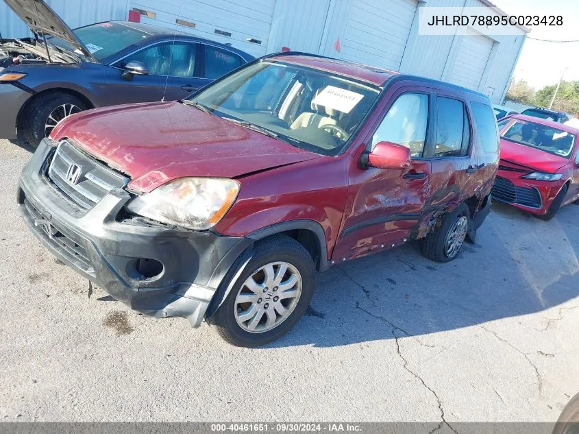 2005 Honda Cr-V Ex VIN: JHLRD78895C023428 Lot: 40461651