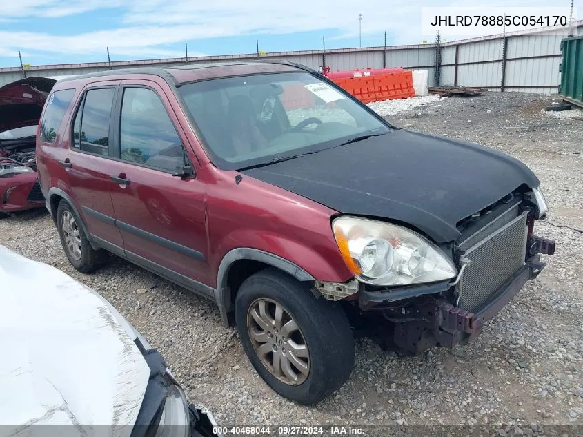 2005 Honda Cr-V Ex VIN: JHLRD78885C054170 Lot: 40468044