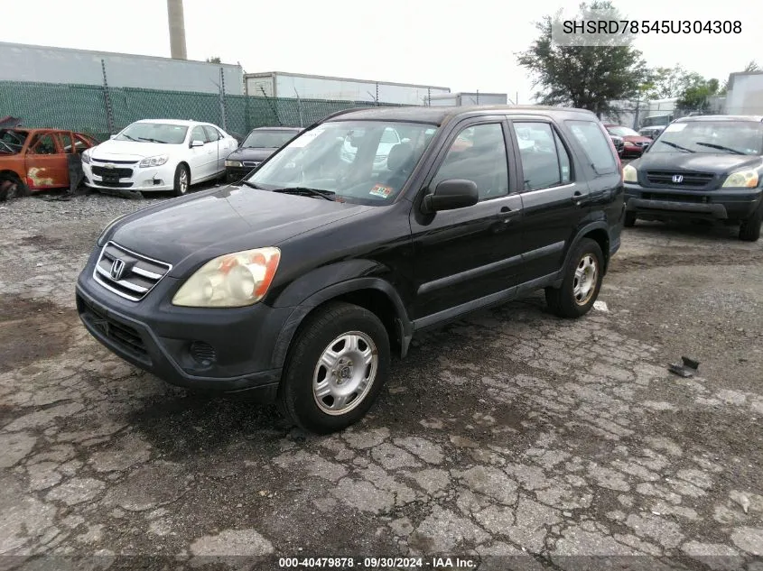 2005 Honda Cr-V Lx VIN: SHSRD78545U304308 Lot: 40479878