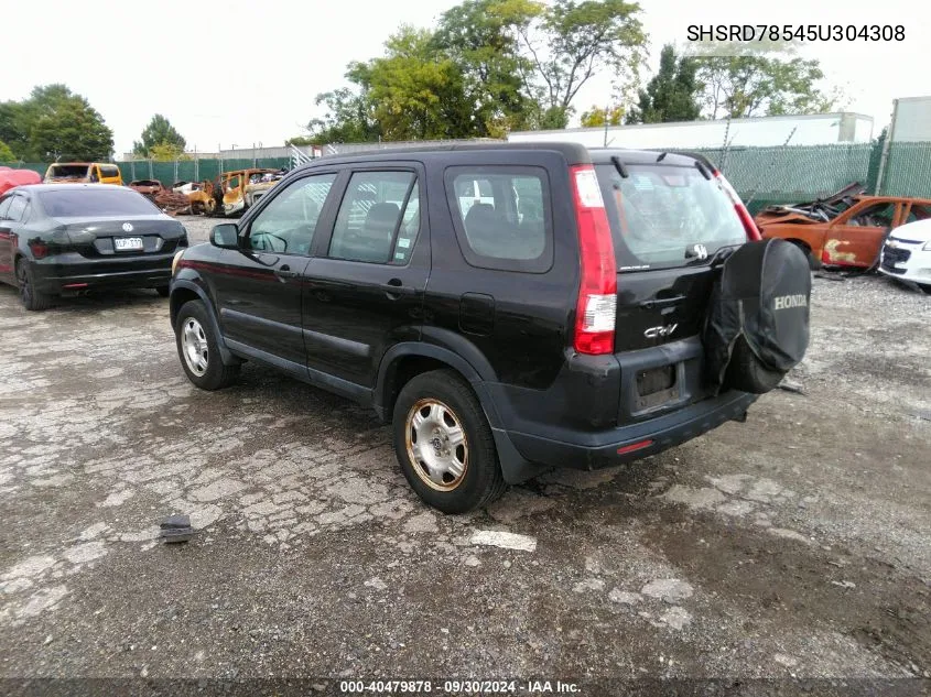 2005 Honda Cr-V Lx VIN: SHSRD78545U304308 Lot: 40479878