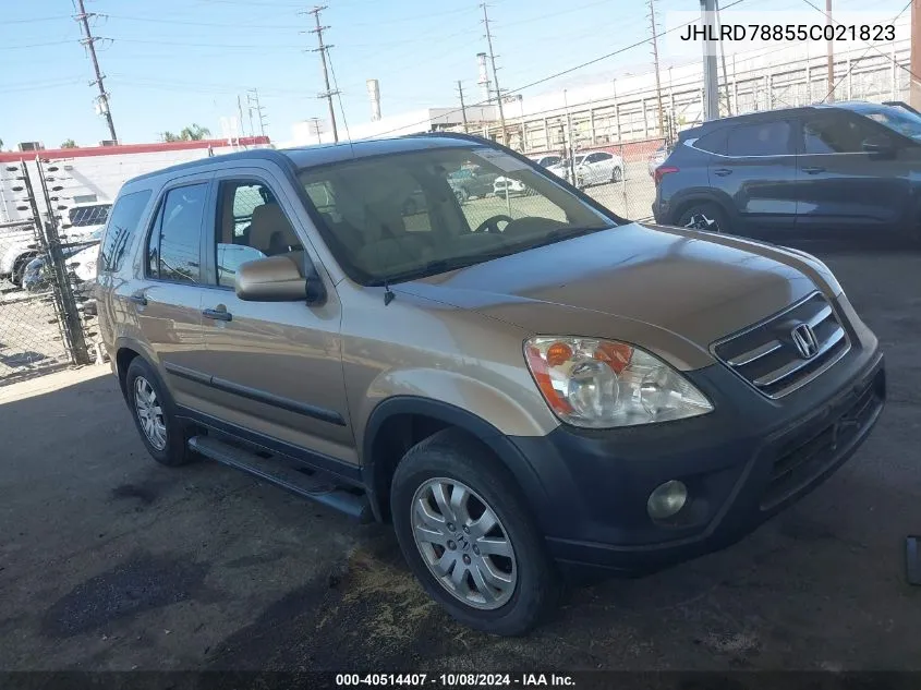 2005 Honda Cr-V Ex VIN: JHLRD78855C021823 Lot: 40514407