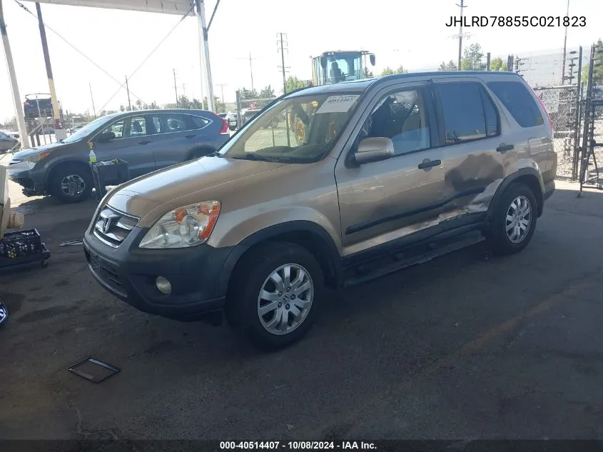 2005 Honda Cr-V Ex VIN: JHLRD78855C021823 Lot: 40514407