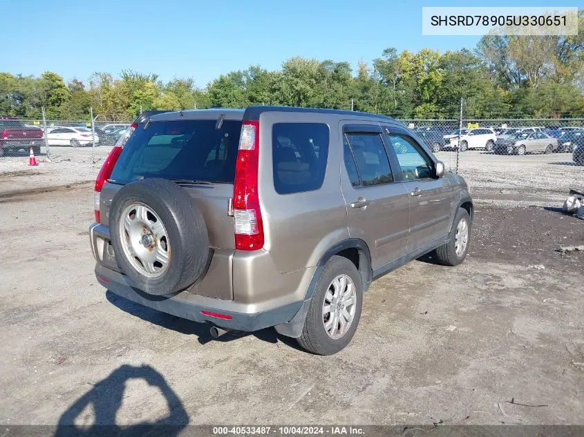 SHSRD78905U330651 2005 Honda Cr-V Se