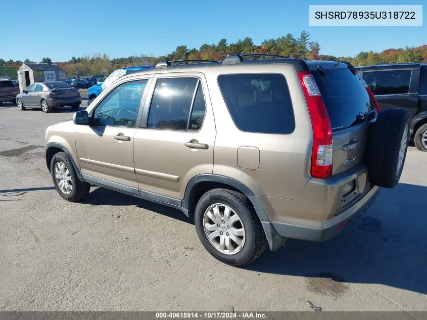 SHSRD78935U318722 2005 Honda Cr-V Se