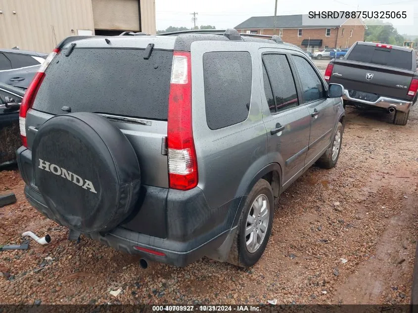 2005 Honda Cr-V Ex VIN: SHSRD78875U325065 Lot: 40709927