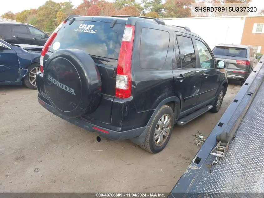 2005 Honda Cr-V Se VIN: SHSRD78915U337320 Lot: 40766809