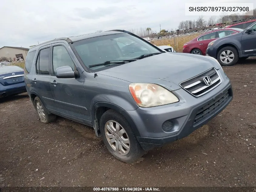 2005 Honda Cr-V Se VIN: SHSRD78975U327908 Lot: 40767988