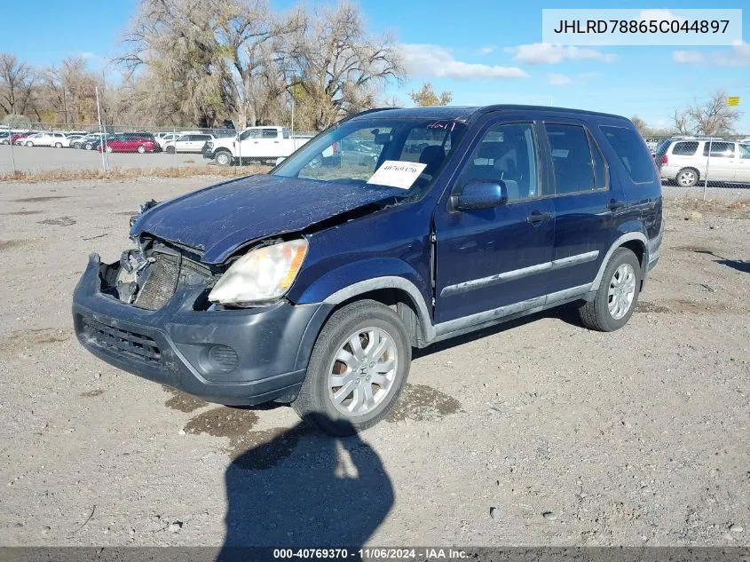 2005 Honda Cr-V Ex VIN: JHLRD78865C044897 Lot: 40769370