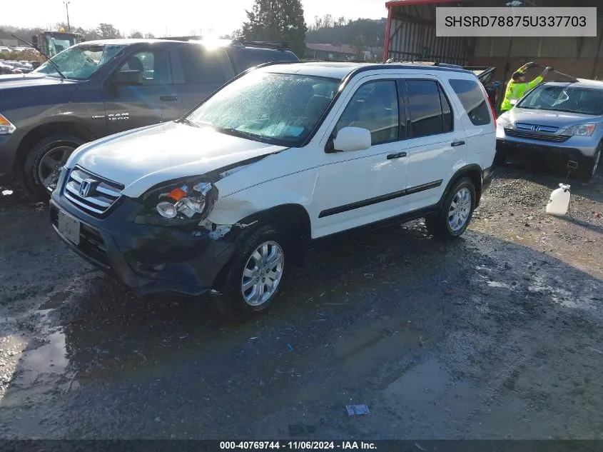 2005 Honda Cr-V Ex VIN: SHSRD78875U337703 Lot: 40769744