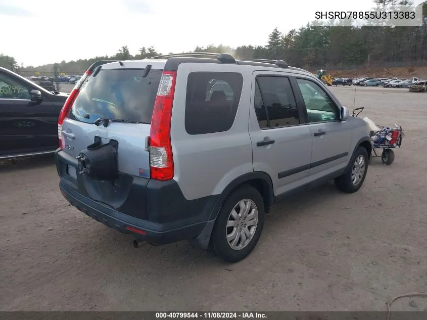 2005 Honda Cr-V Ex VIN: SHSRD78855U313383 Lot: 40799544