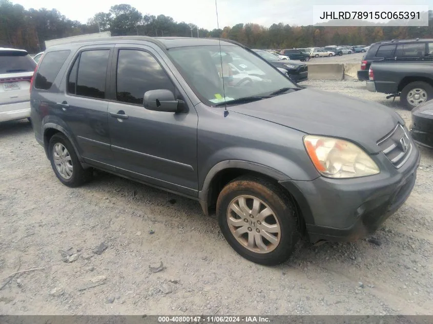 2005 Honda Cr-V Se VIN: JHLRD78915C065391 Lot: 40800147