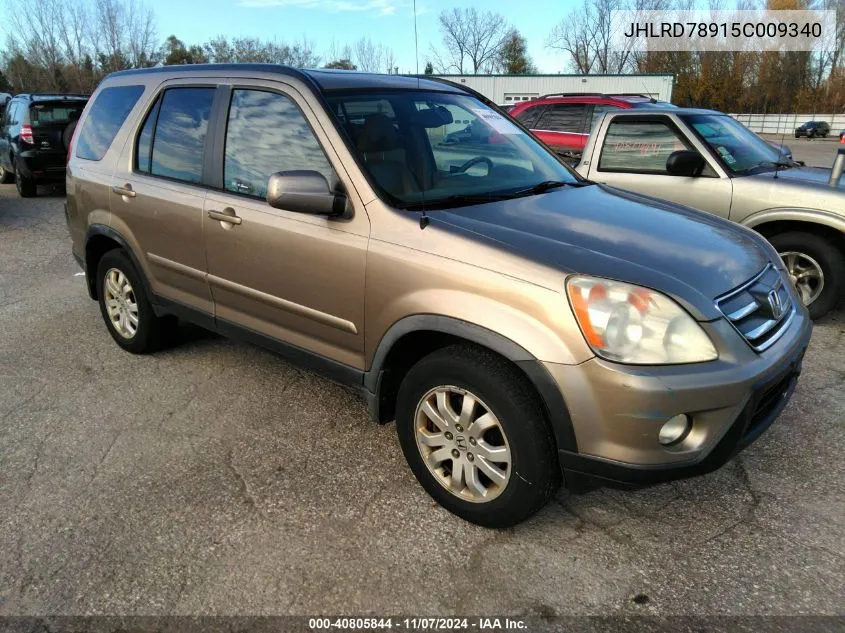 2005 Honda Cr-V Se VIN: JHLRD78915C009340 Lot: 40805844