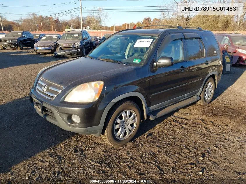 2005 Honda Cr-V Se VIN: JHLRD78915C014831 Lot: 40809586